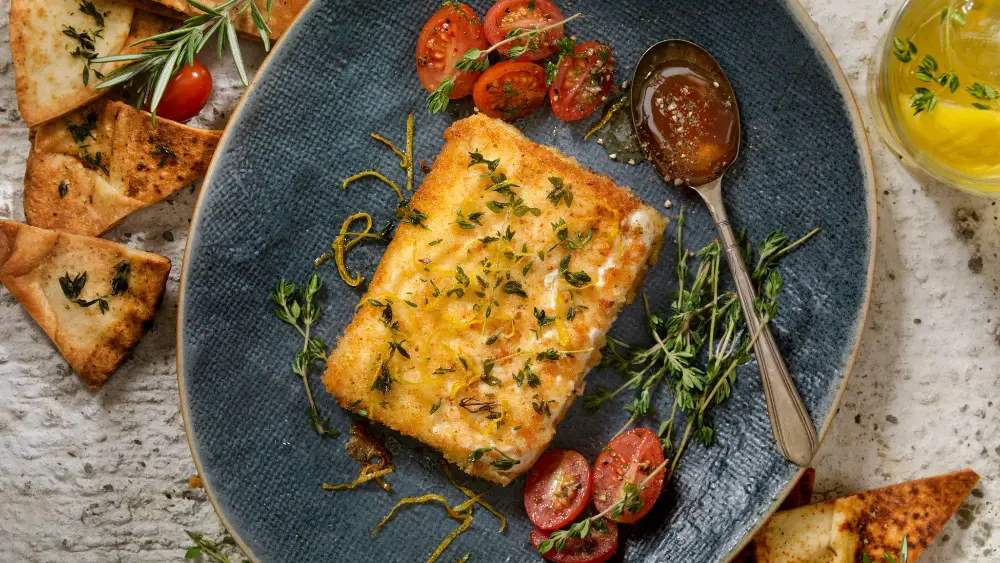 Greek Saganaki pan fried Greek cheese 1
