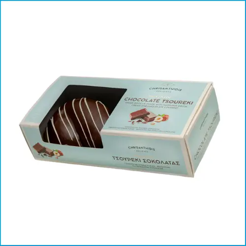 chrysanthidis HANDMADE TSOUREKI WITH COCOA HAZELNUT CREAM FILLING